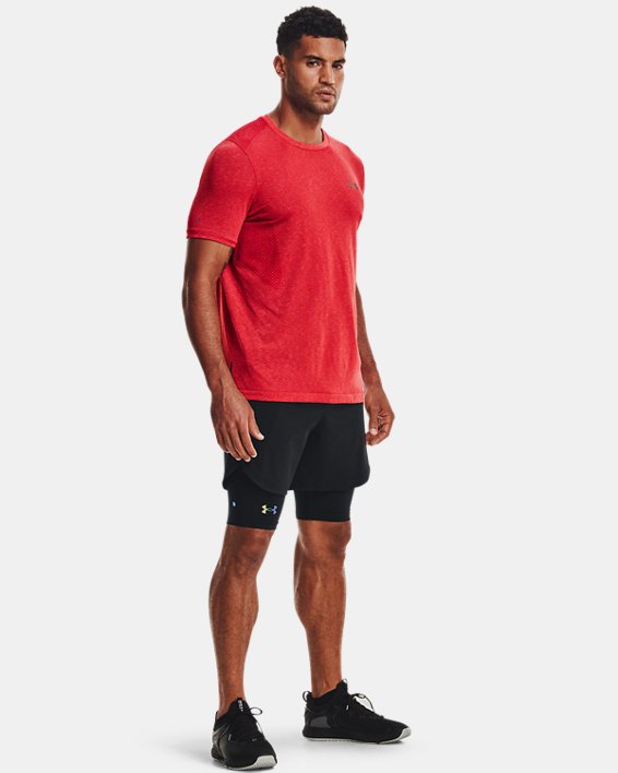 Men's UA RUSH™ Seamless Short Sleeve, Red, pdpMainDesktop image number 2